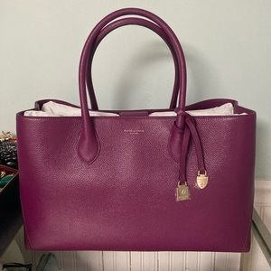 Aspinal of London London Tote in Purple Pebble